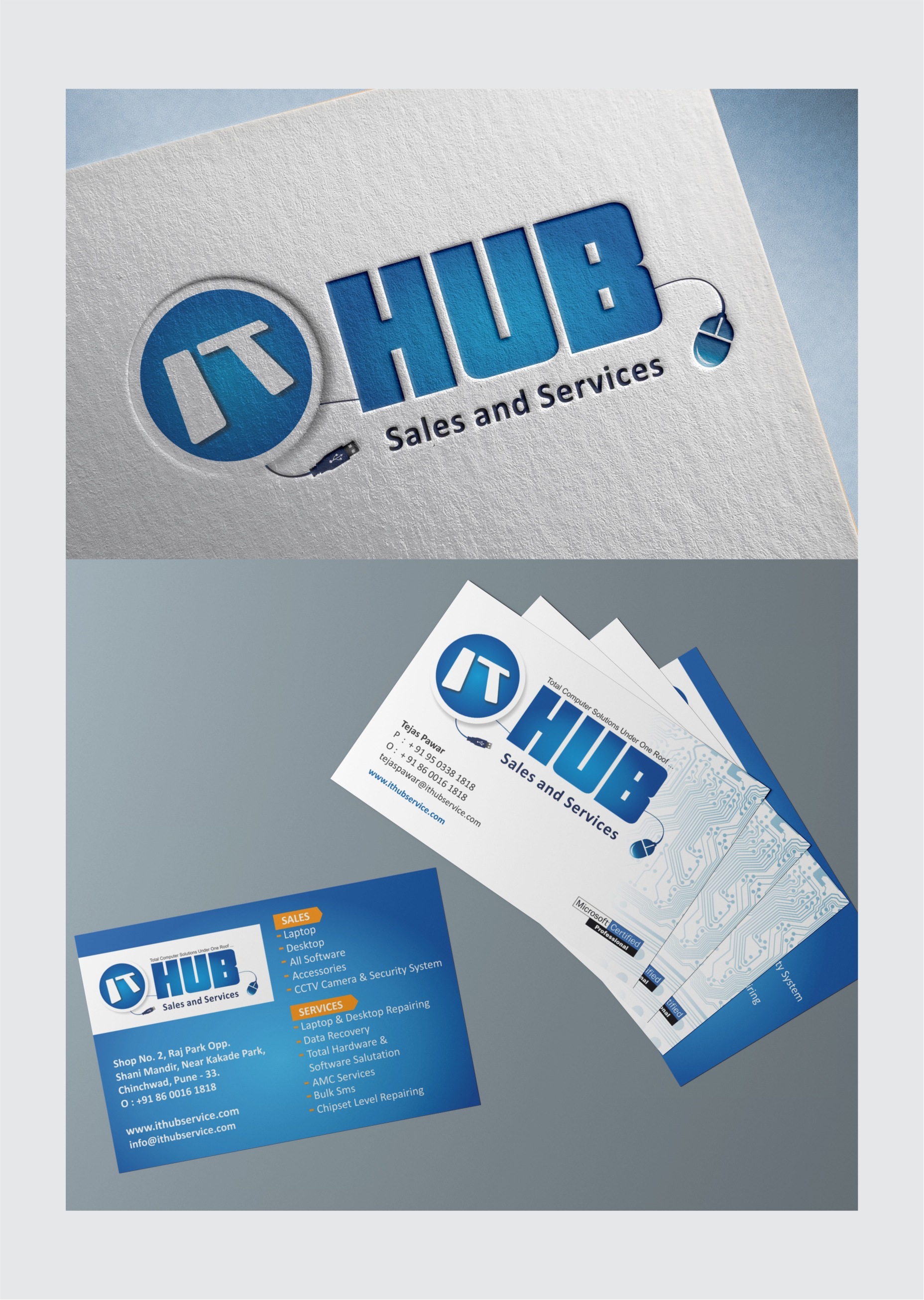 IT Hub Logo and Visiting card